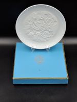 Herend Bisque Porcelain Relief Wall Plate Original Box
