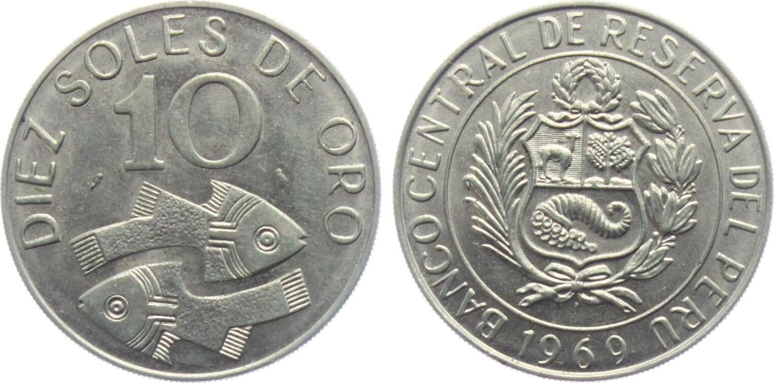 Alle Münzen: 10 Soles de Oro Peru 1969 – Neu (gemäss Beschreibung) aus Kriens von TSCH1