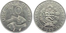 10 Soles de Oro Peru 1969
