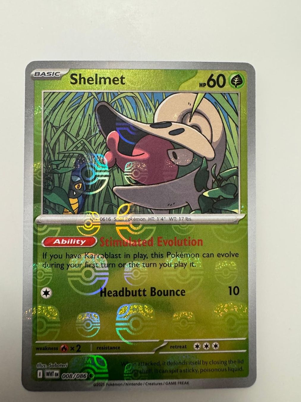 Pokémon Carte collezionabili: Shelmet | Masterball | WHT 008/086 | EN – Usato da Spreitenbach venduto da Snacky96 2