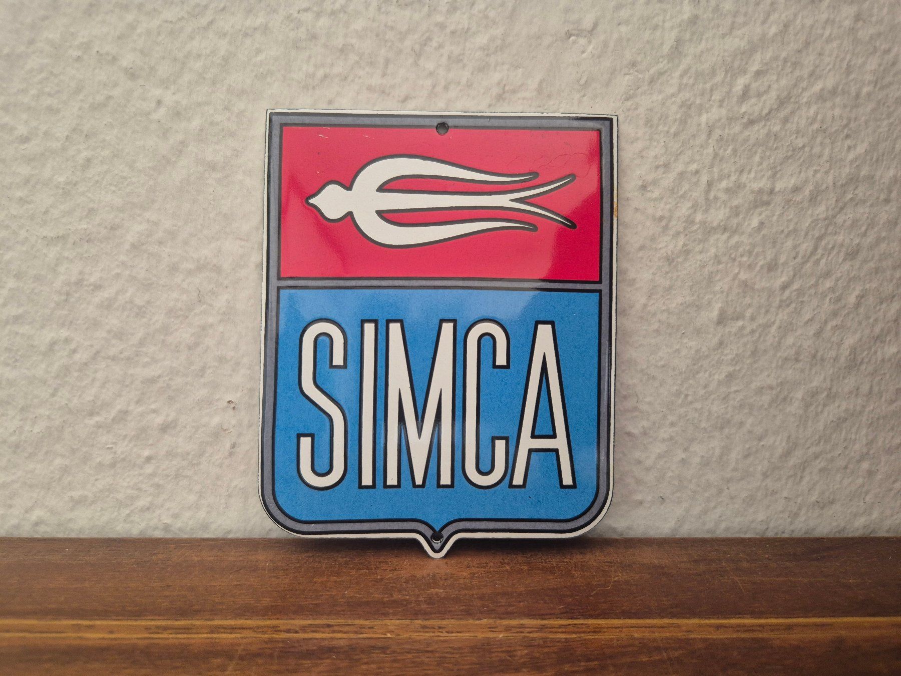 Simca Insegne: Emailschild Simca Auto Logo Oldtimer Service Emaille Schild – Nuovo (secondo la descrizione) da Schaffhausen venduto da pfanis09