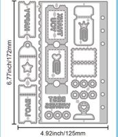 Neues Stanzschablonen-Set Label, Etiketten, Mixed Media