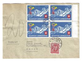 Feldpost-Brief mit 20 C. Nachporto, 1939/1940