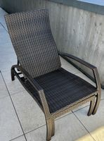 Liegestuhl Rattanoberfläche verstellbar mit Auflage