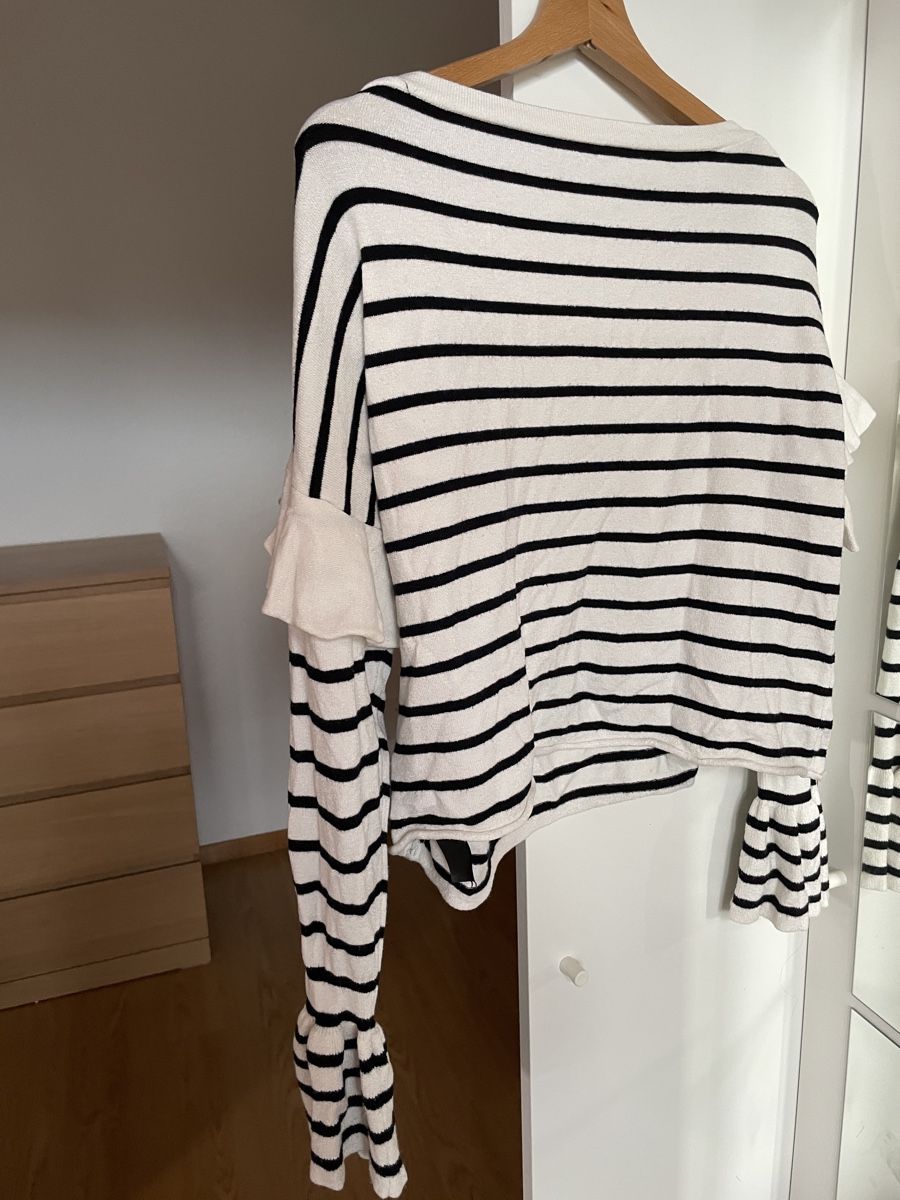 Zara Maglioni & Felpe: Pulli gestreift Viskose, Zara Gr. S – Usato da Münsingen venduto da Secondhand89 2