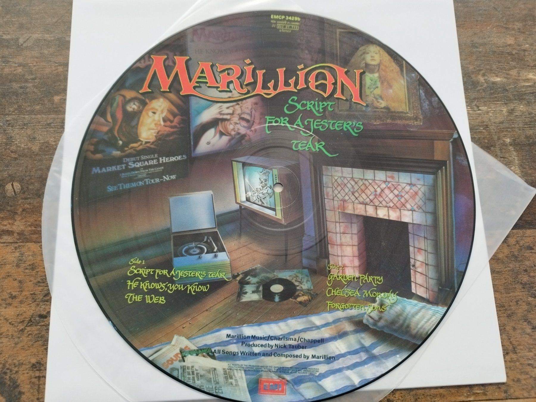 Dischi in vinile: Marillion "Script For A Jester's Tear" Picture Disc UK rar – Usato da Lupfig venduto da fred-feuerstein 1