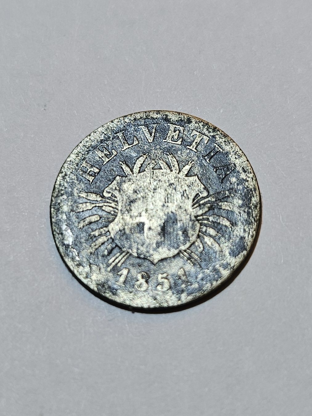 Tutti le monete: 5 Rappen 1851 – Usato da Pfäffikon ZH venduto da Melibol