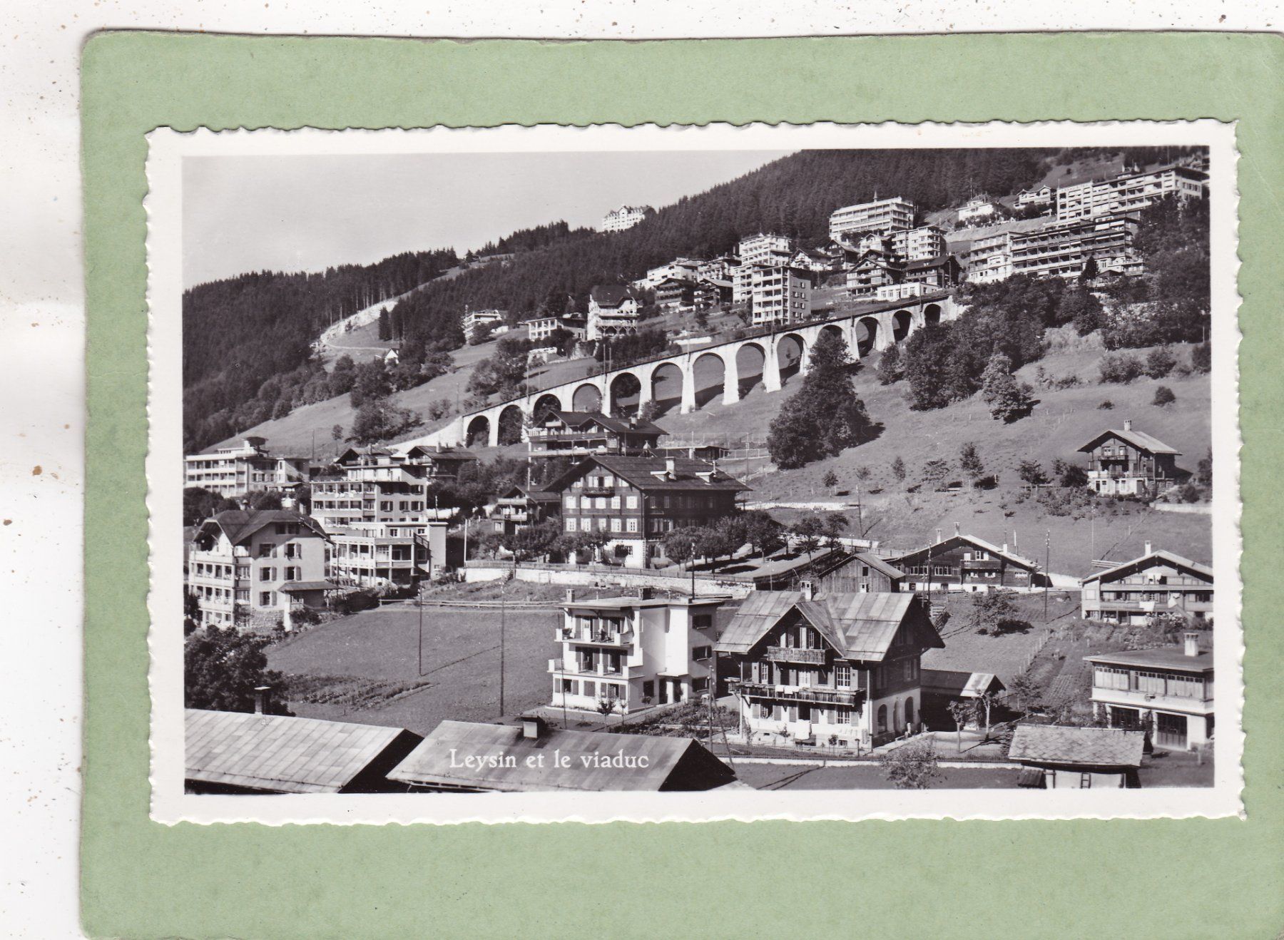 Cartoline postali: Leysin et le viaduc – Usato da Herisau venduto da Lisegrat2008