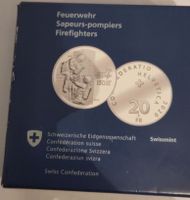 2020 Feuerwerhr Gedenkmünze 20 CHF Silber – Top Zustand