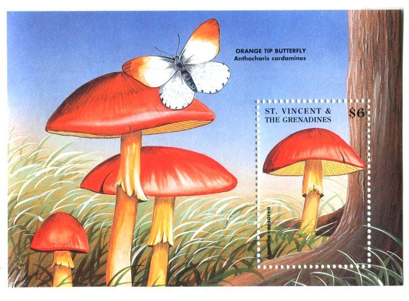 Alle Briefmarken: Block "Pilze". St. Vincent. – Neu und originalverpackt aus Basel von Butsch5