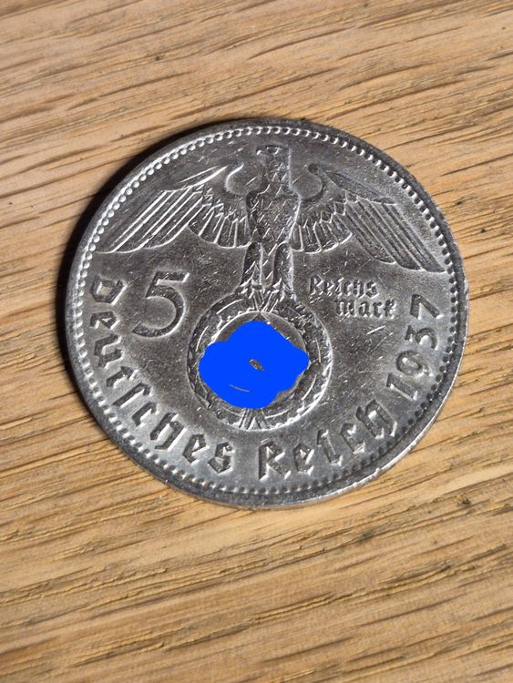 Handgeschnitzte Reichsmark-Münze 1629 – Sammlermünze Aus Messing Mit 925er Sterling Silber Überzug