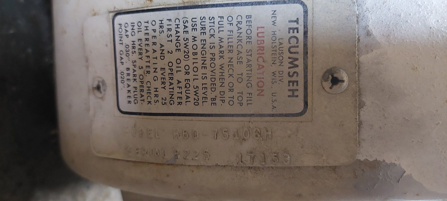 Motori: Stationärmotor TECUMSEH H60, aus Schneefräse – Difettoso da Wald ZH venduto da Troll1949 6