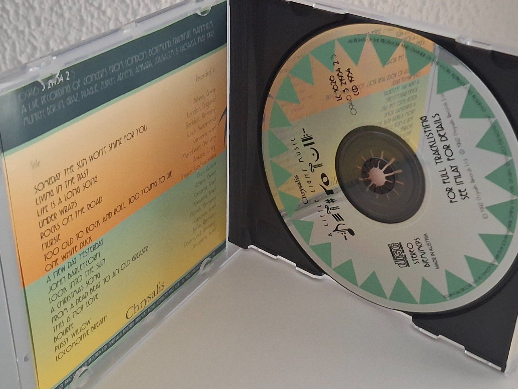 CD: CD Jethro Tull -  A Little Light Music unplugged – Usato da Aarberg venduto da Jackup1 2