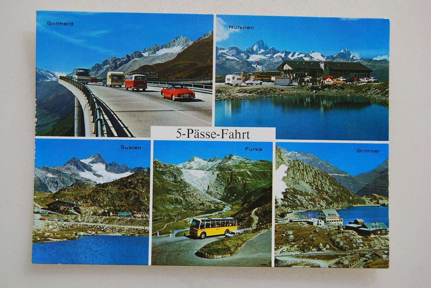 Cartoline postali: AK 5-Pässe-Fahrt – Usato da Rüfenacht BE venduto da Toro06