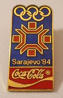 Z502 - Pin Olympic Games Sarajevo 1984 Coca Cola