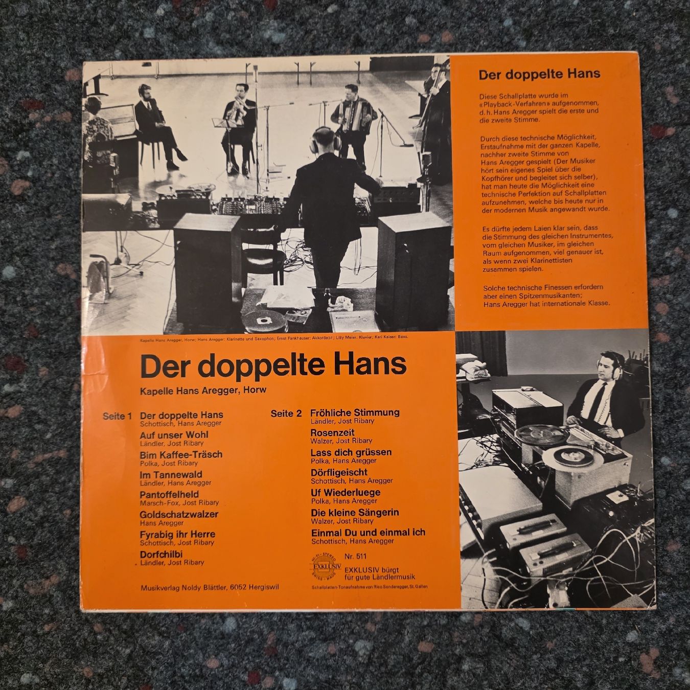 Schallplatten: Hans Aregger - Der doppelte Hans - Schallplatte, Top! – Gebraucht aus Romanshorn von TigerKerstin