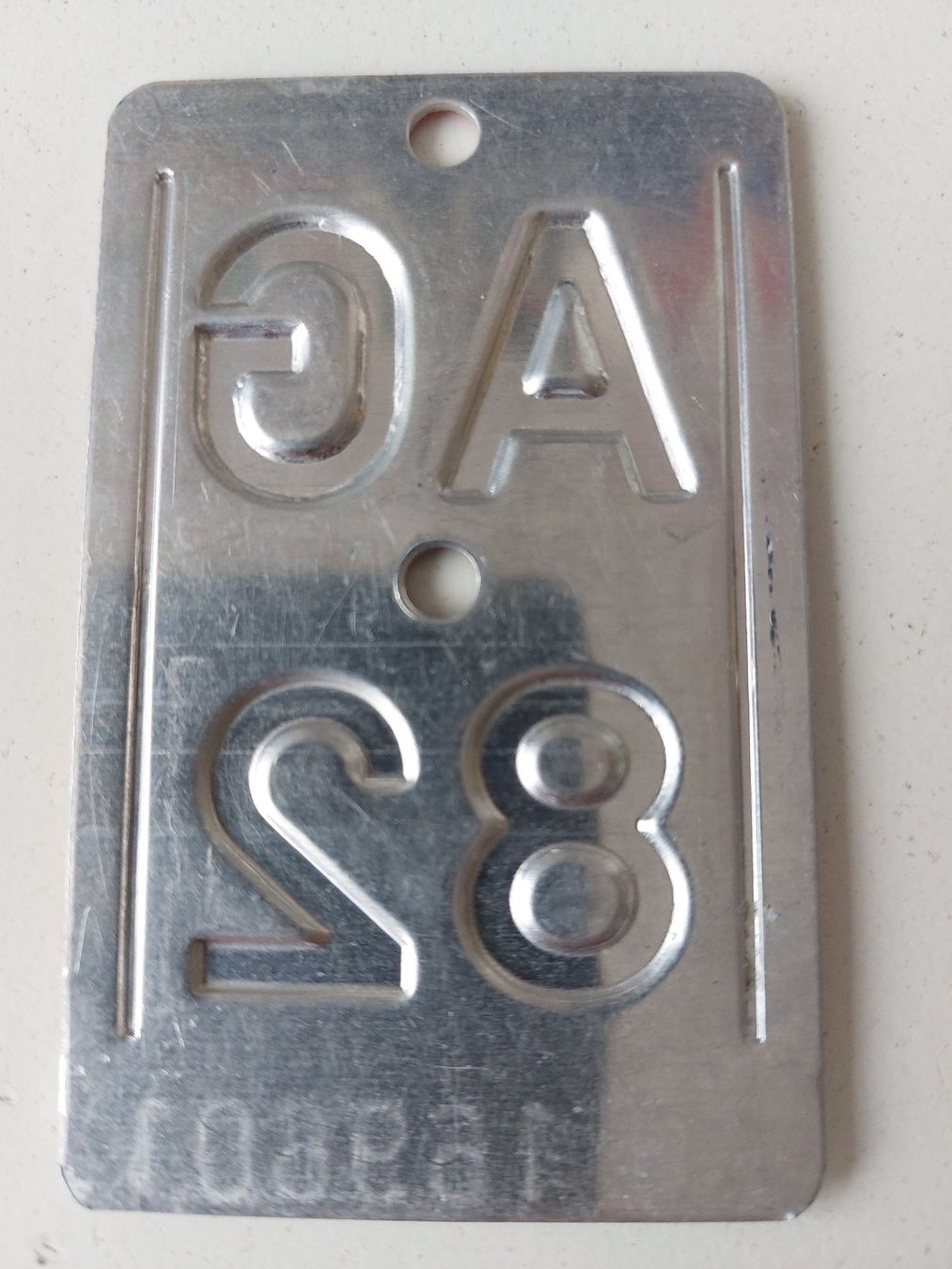Sachs Insegne: Velonummer AG 82 plaque Velo – Usato da Schenkon venduto da Uhu007 1