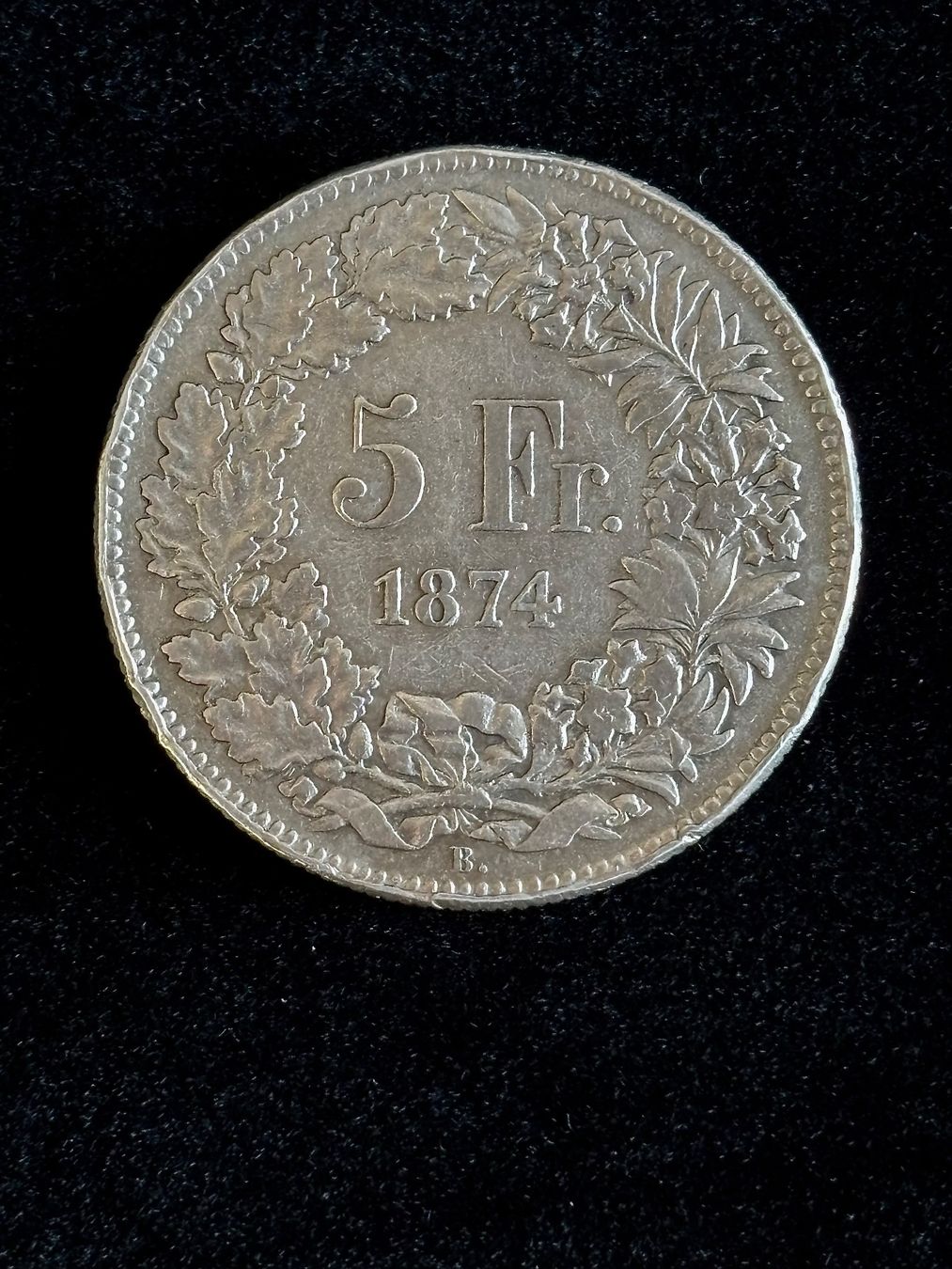 Tutti le monete: Sitzende Helvetia 5 Fr. 1874 B. – Usato da Niederlenz venduto da Angi_e 1
