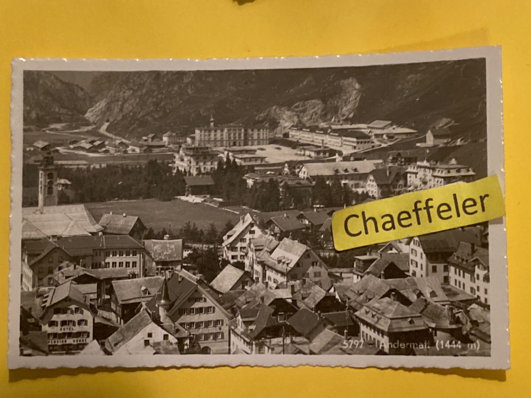 Cartoline postali: 5797 Andermatt – Usato da Zürich venduto da Chaeffeler
