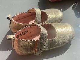 H&M Ballerinas Mädchen Gr. 20-21 Gold wie neu