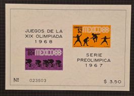 Mexiko 1967 Vor-Olympia Block MNH Postfrisch Lance Wyman Rad
