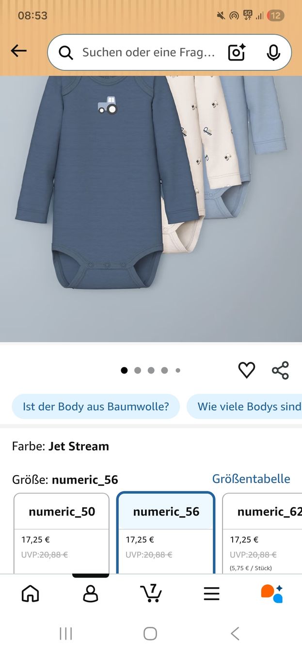Name It Lotti & Set di vestiti: Baby Body Strampler / grosse 56 – Nuovo (secondo la descrizione) da Basel venduto da mar_wr92