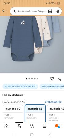 Baby Body Strampler / grosse 56