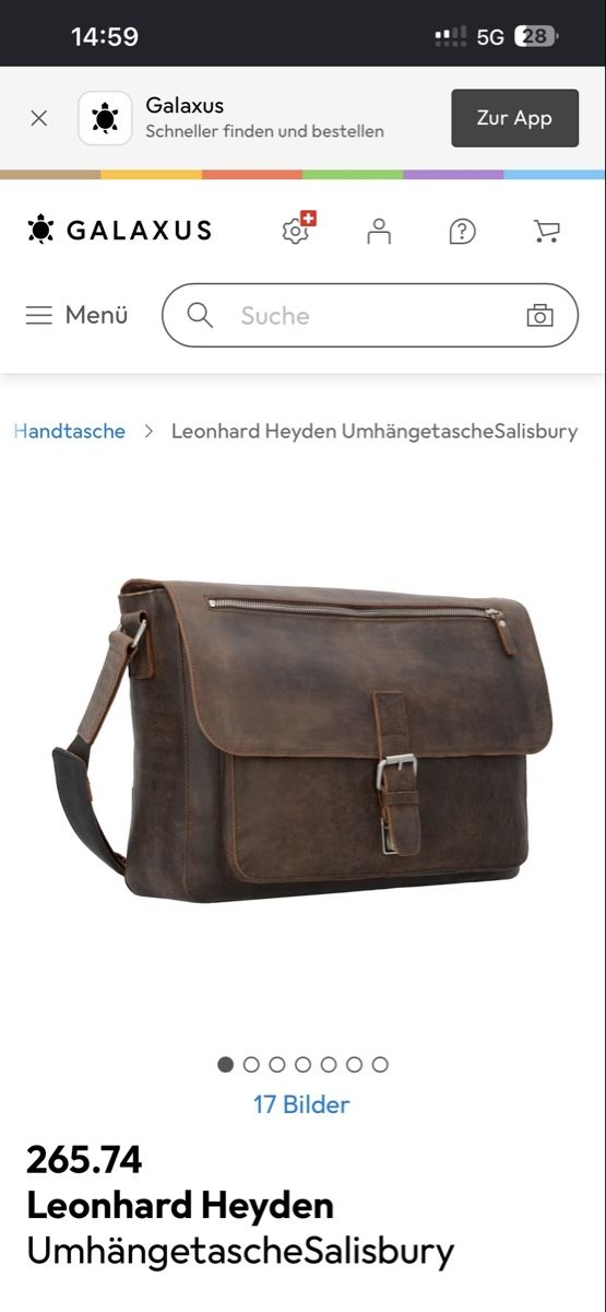 Valigie & Borse: Echtleder Tasche Leonhard Heyden, NP über 270.- – Usato da Niederwangen BE venduto da KFI 9