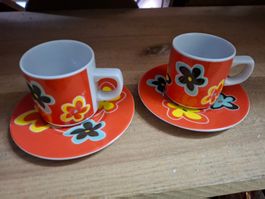 Retro Pfister Espressotassen Set, Design Nadine Säuberli