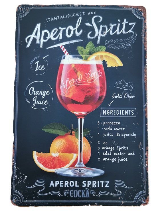 Schilder: Aperol Spritz  - Blechschild (neu, OVP) – Neu und originalverpackt aus Wilen b. Wollerau von morethanmusic