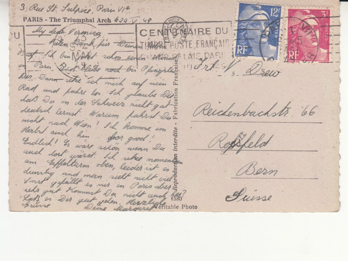 Cartoline postali: Paris 1949 – Usato da Bürglen TG venduto da StampGraf 1