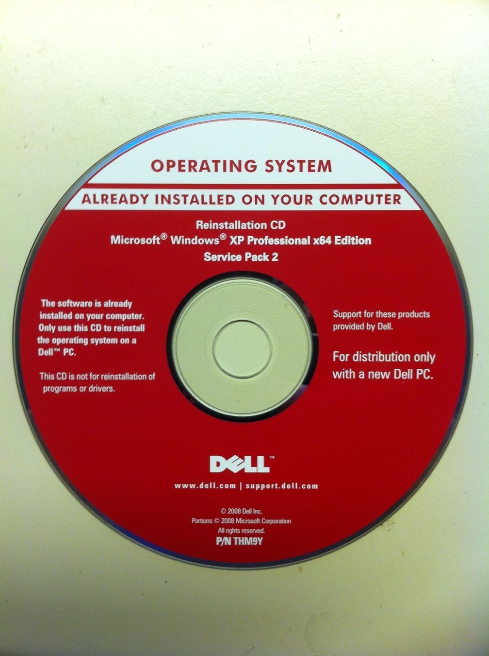 Dell Software: DeLL XP PRO x64 bits English – Usato da Ecublens VD venduto da Netfinity