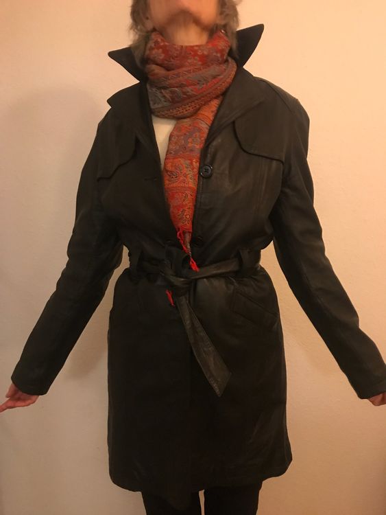 Leather coat size 36/38 1