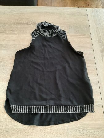 elegantes Top schwarz mit Silber, Gr. S