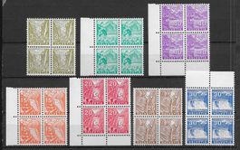 1934: Landschaftbilder Viererblocks Serie Nr.194-200 **
