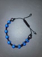 Armband mit blauen Glitzerperlen, geschenkidee, blue stars