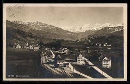 Krummenau, Ortsansicht und Bahnhof aus d