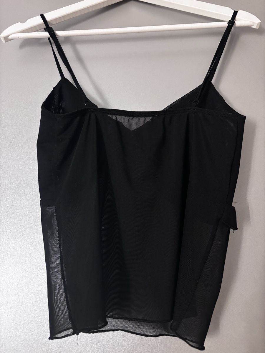Top: Damen Spaghettitop Schwarz, Gr. M  – Usato da Dörflingen venduto da liviaaa.w 3
