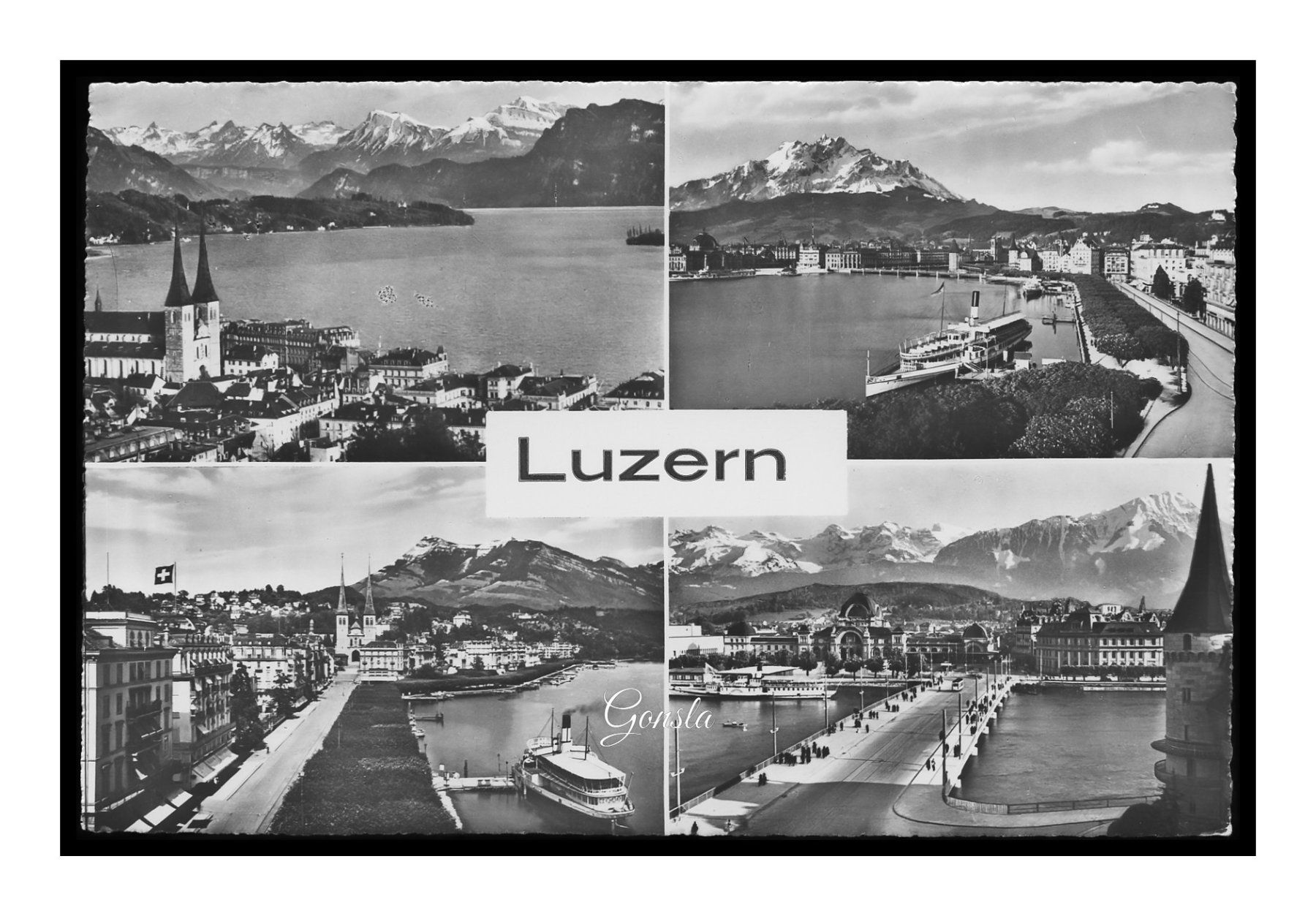 Cartoline postali: LUZERN - 1953 "Multi-Vues" – Usato da Onex venduto da gonsla01