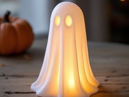 Halloween Geist Deko für LED-Teelicht, 3D-Druck, 10 cm