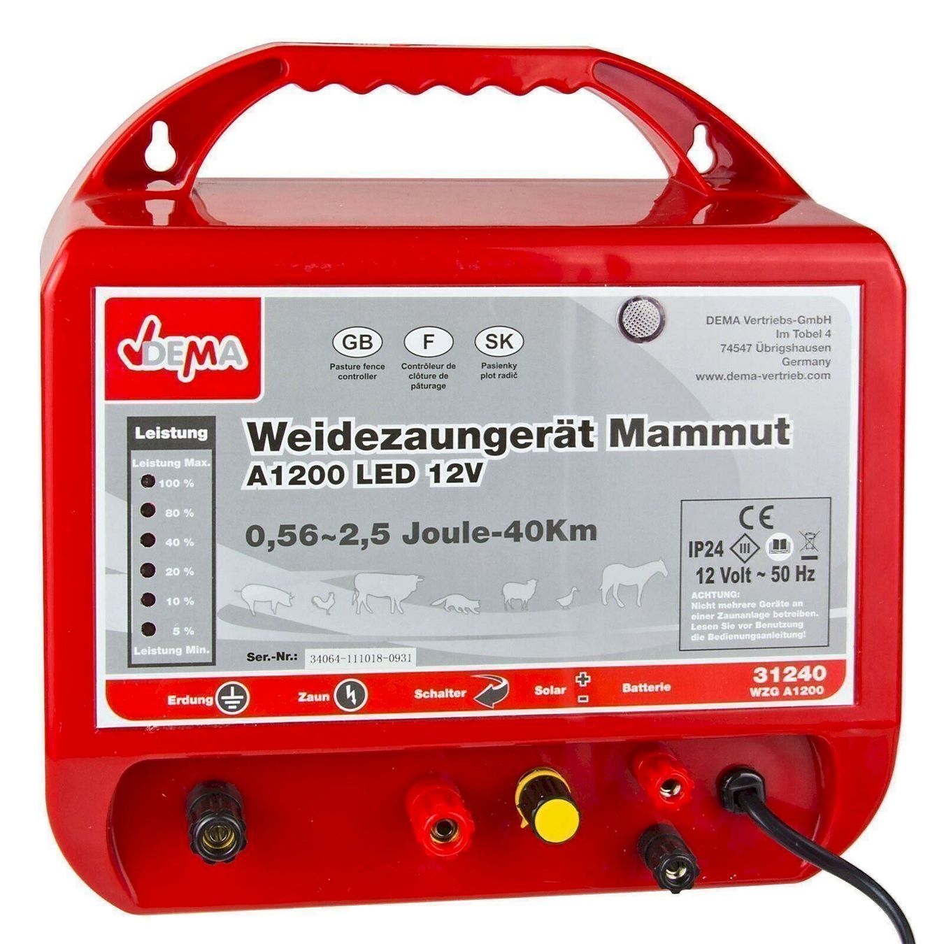 Caricabatterie: Dema Weidezaungerät Mammut A1200 LED – Nuovo e nell'imballaggio originale da Bottighofen venduto da zaap 2