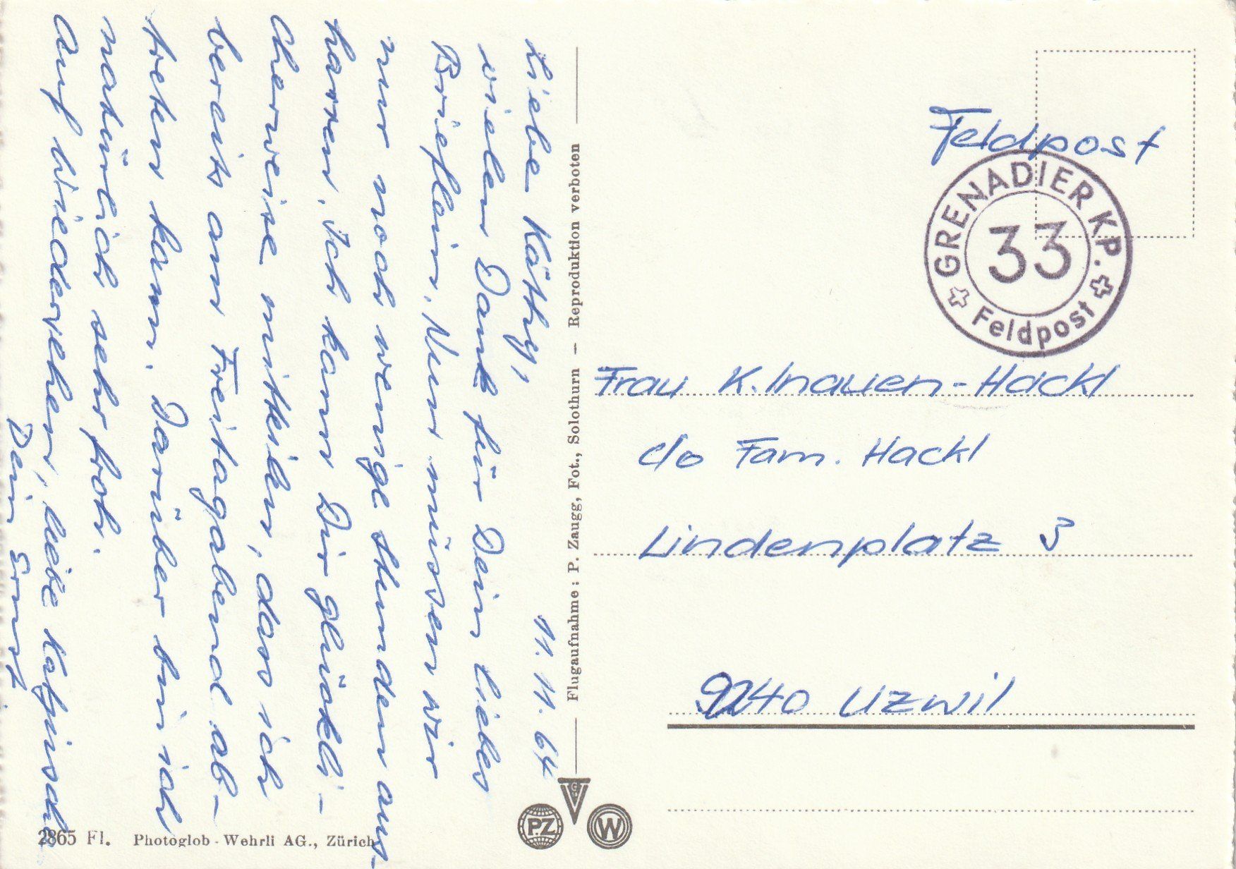 Cartes postales: Bütschwil Flugaufnahme – D'occasion à Rorschacherberg par fratovi2 1
