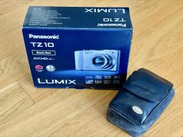 Panasonic Lumix DMC-TZ10 schwarz Digital Kamera GPS guter Zu