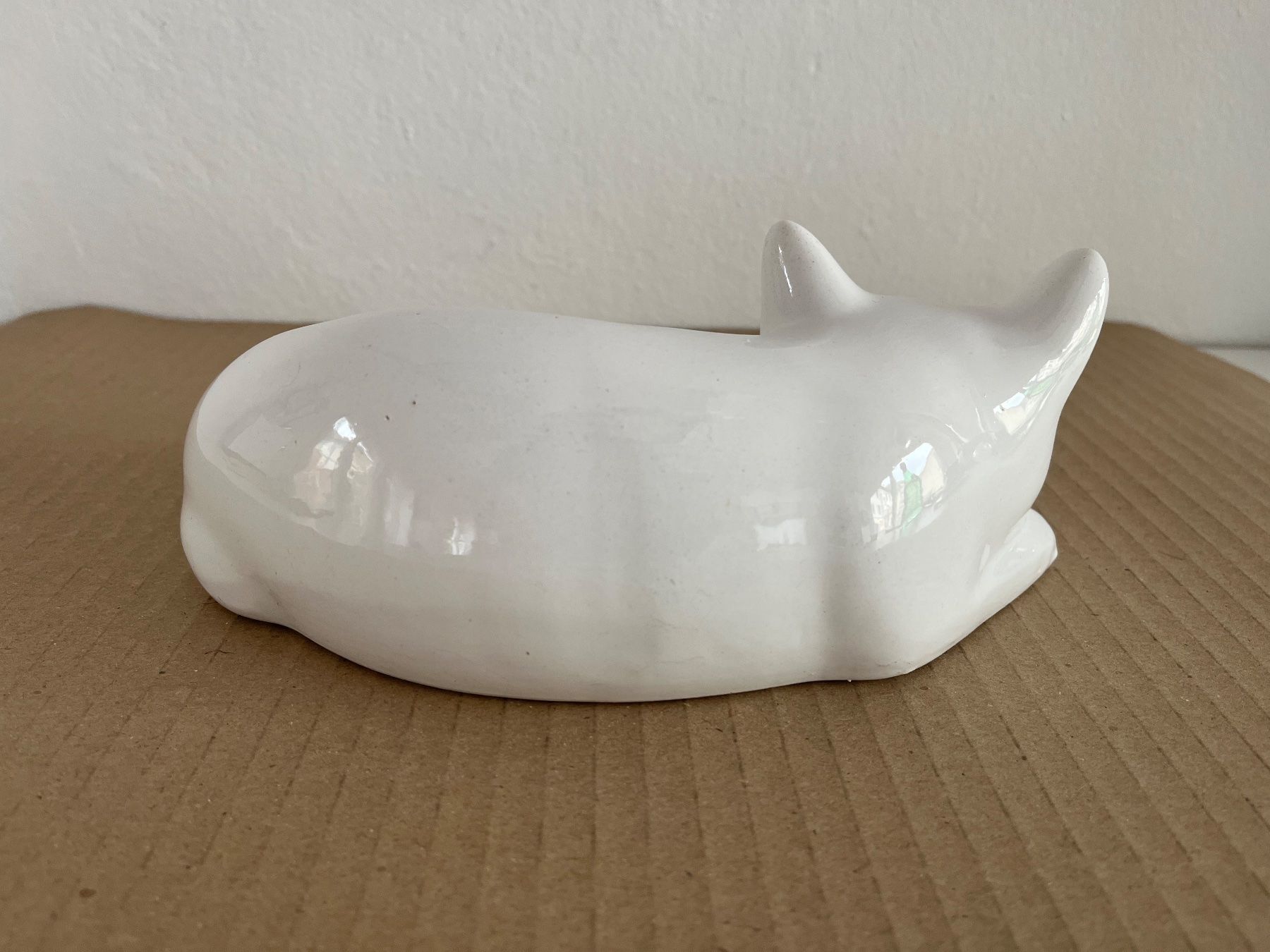 Figuren: Katze aus Keramik / weiss glasiert – Gebraucht aus Wetzikon ZH von seli03 4