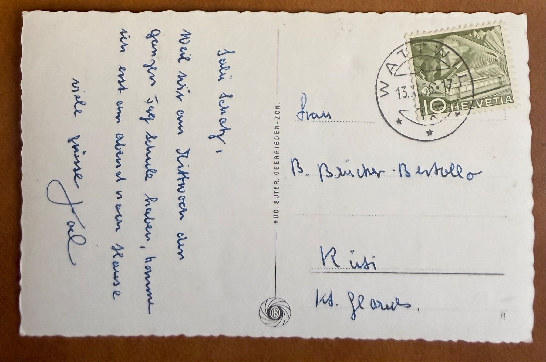 Cartes postales: Wattwil - Panorama 1956 – D'occasion à Lutry par Ediego 1