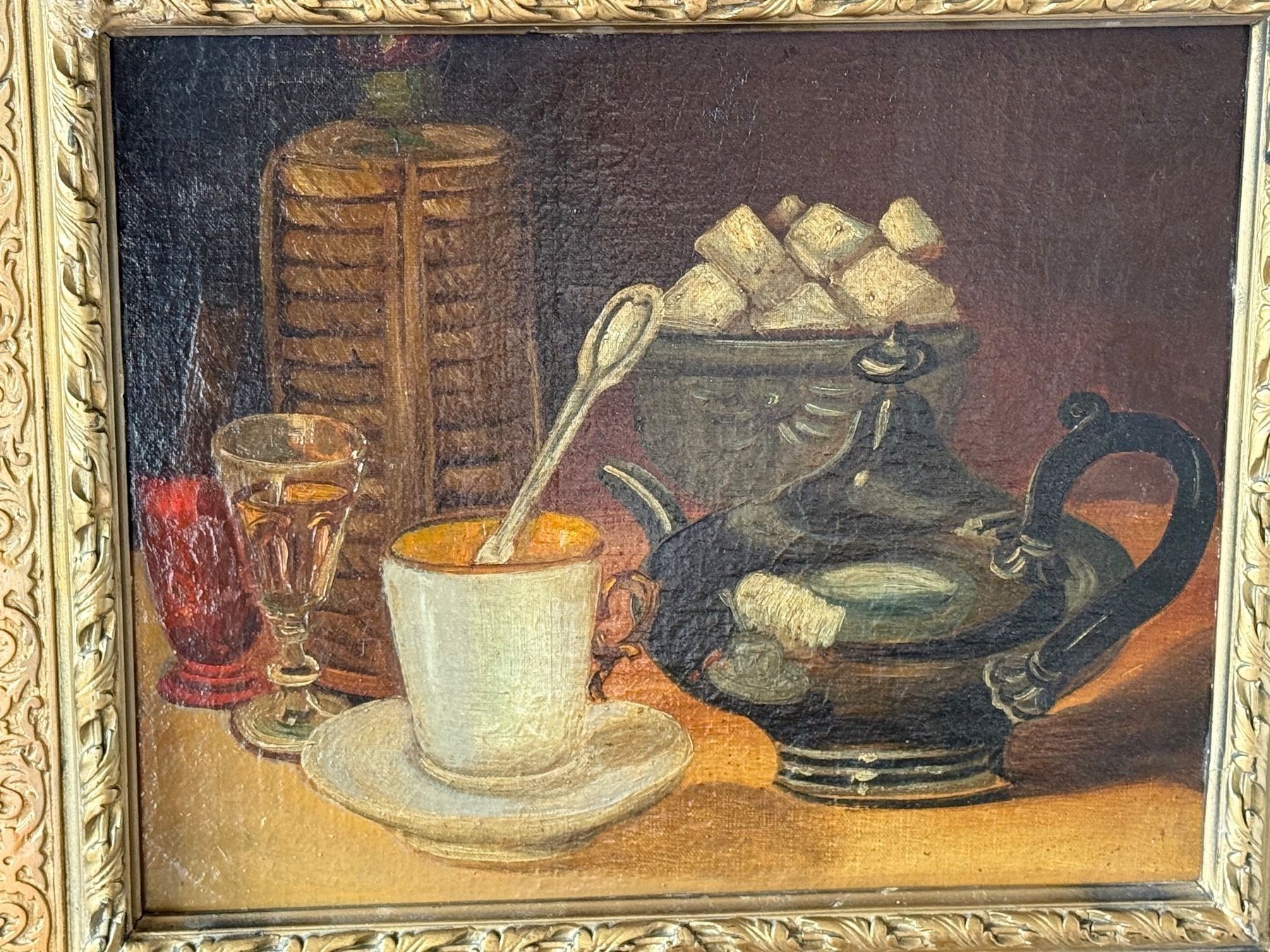 Dipinti: Antikes Oelgemälde Stilleben anonym – Usato da Basel venduto da Kaffee_und_Kunst 1