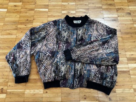 Veste bomber Ride multicolore motif abstrait vintage M