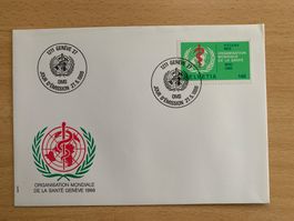 WHO Ersttagsbrief Umschlag 27.5.1986 Genf