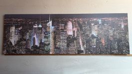 Leinwandbild New York City bei Nacht 140x45cm gebraucht