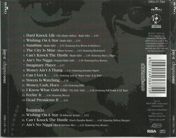 CD: Jay-Z: Chapterone CD Bonustracks – Nuovo e nell'imballaggio originale da Steinhausen venduto da Vilivinili 1